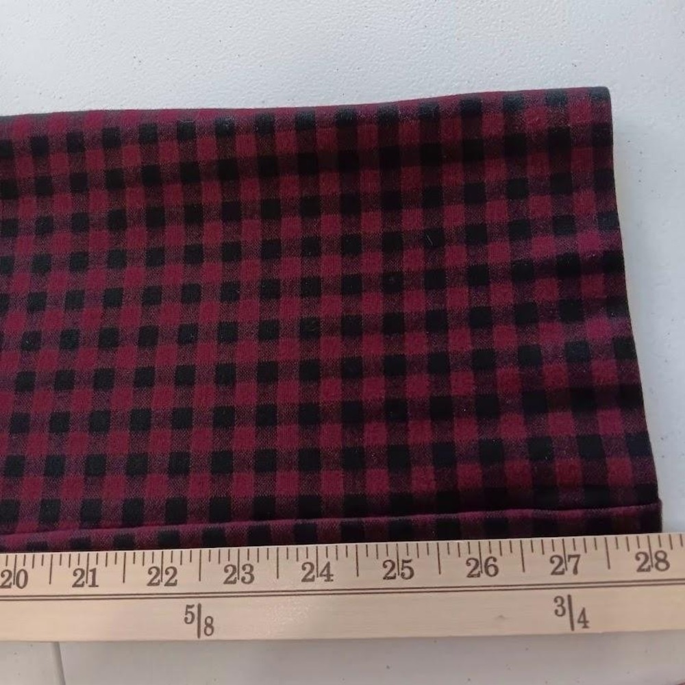 J. Jill Pants Womens Medium Burgundy Black Ponte Slim Leg Stretch Plaid Gingham - Picture 9 of 10